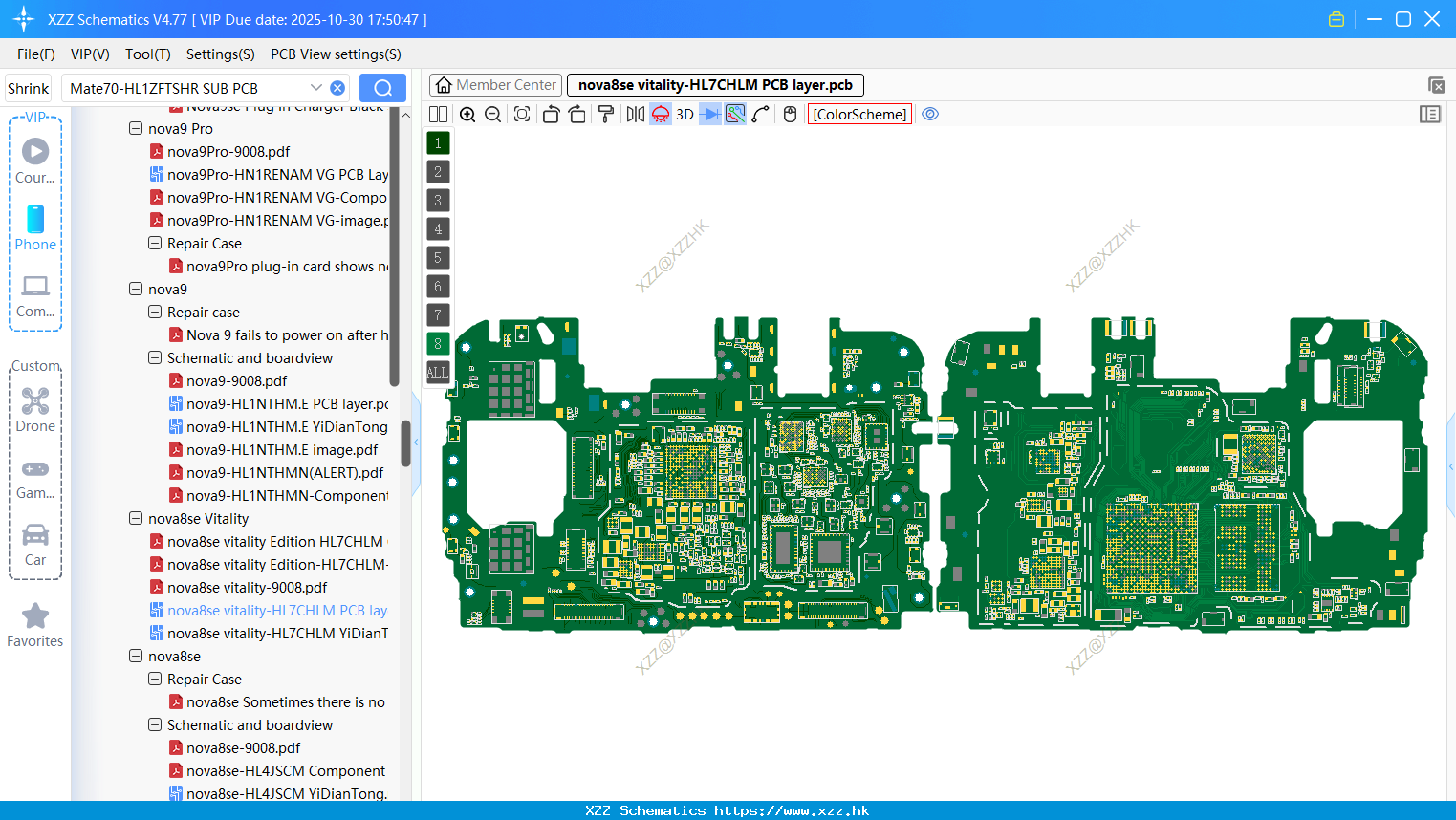 Huawei Nova8se Vitality-HL7CHLM PCB Layer